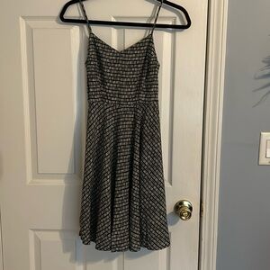 Extra small Old Navy black-and-white and gray mini dress.